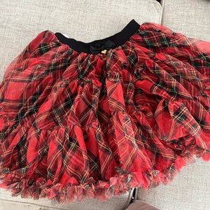 Like new girls size 10/11 red plaid tutu skirt